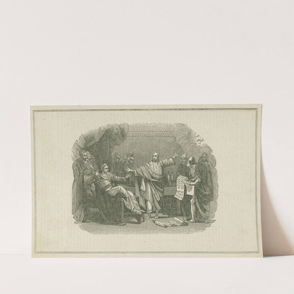 Belshazzar’s feast–Daniel interpreting the handwriting on the wall (1775 - 1850) by Benjamin West