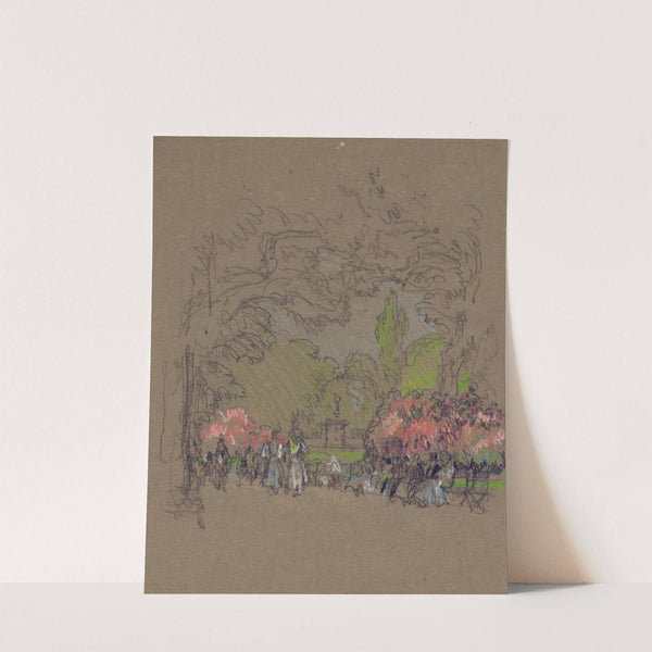 Benches in Kensington Park by Joseph Pennell