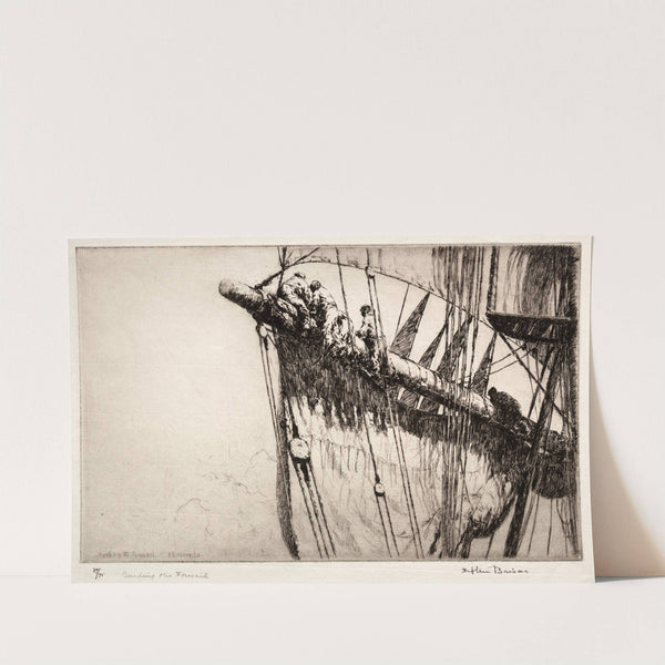 Bending the Foresail by Arthur John Trevor Briscoe