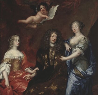 Bengt horn af Åminne (1623-1678) with his two wives Margaretha Sparre and Ingeborg Banér