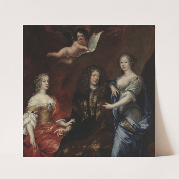 Bengt horn af Åminne (1623-1678) with his two wives Margaretha Sparre and Ingeborg Banér by David Klöcker Ehrenstrahl