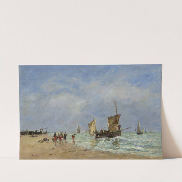 Berck, L’appareillage des barques (1890) by Eugène Boudin