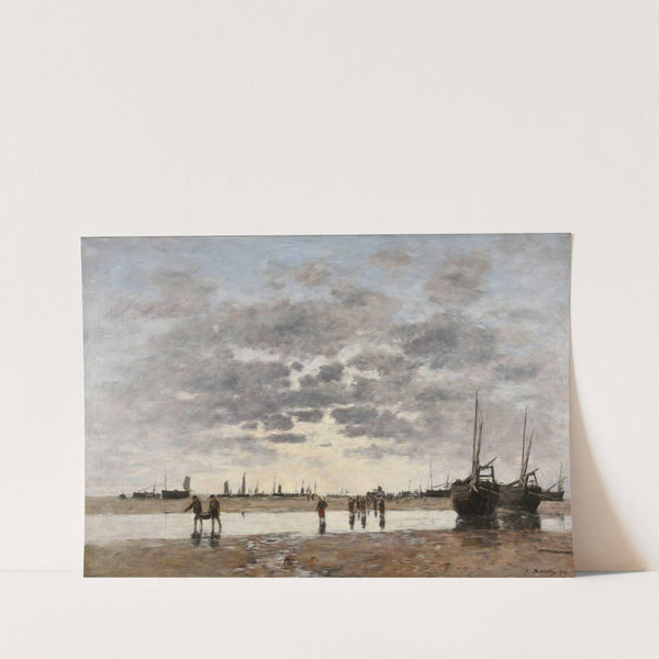 Berck; le retour des barques (1890) by Eugène Boudin