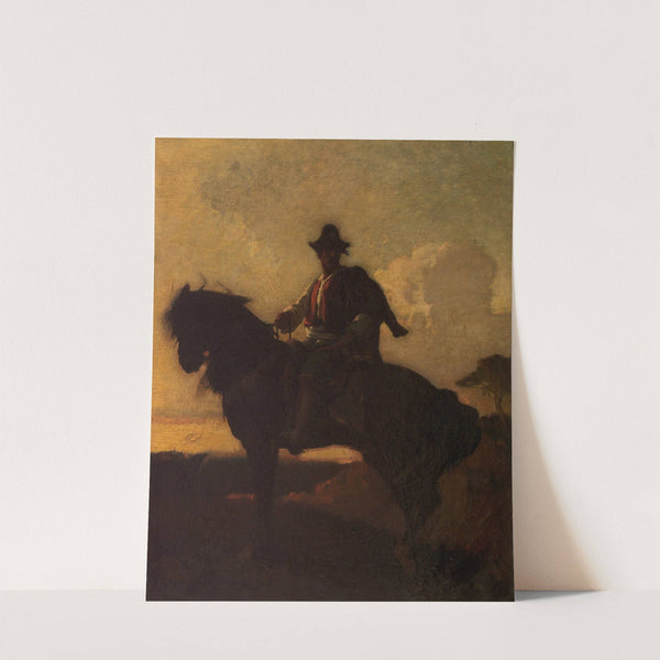 Berger à cheval dans la campagne de Rome by François-Nicolas Chifflart