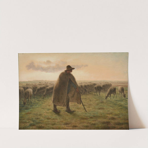 Berger gardant son troupeau by Jean-François Millet