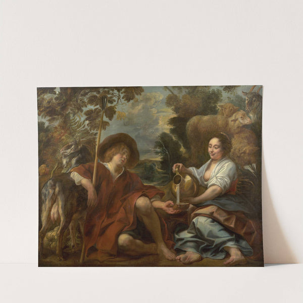 Bergère versant du lait à un berger by Jacob Jordaens