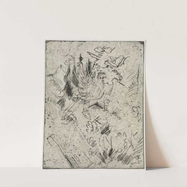 Berghang mit Hütten und Tannen (1919) by Ernst Ludwig Kirchner