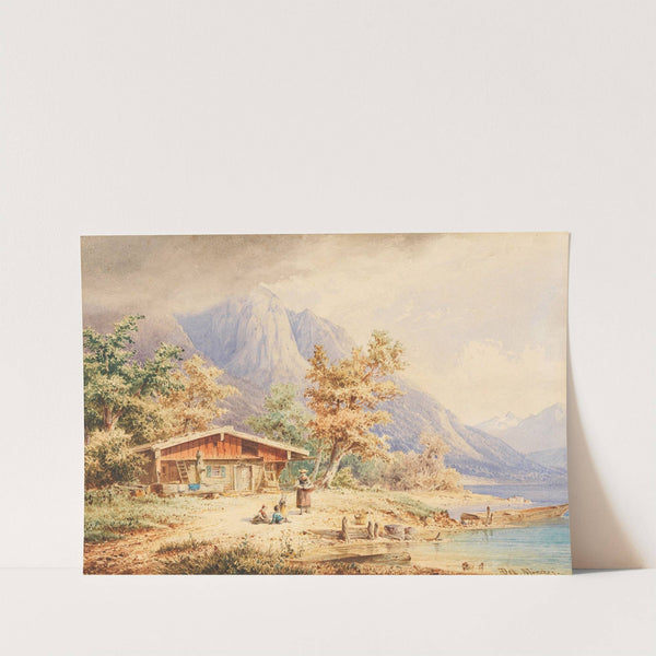 Berghütte am See by Anton Doll