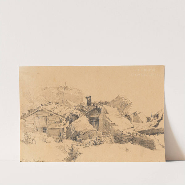 Berghütten (Roßhag in den Zillertaler Alpen) (Ca. 1880-90) by Edward Theodore Compton