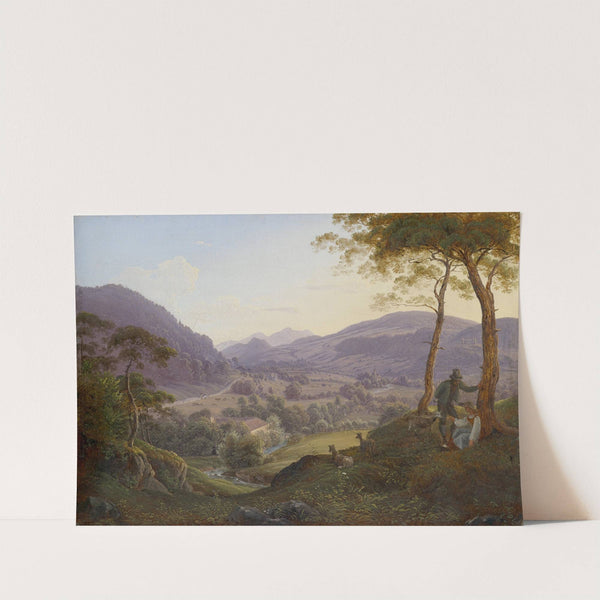 Berglandschaft bei Salzburg mit jungem Paar by Franz Ludwig Catel