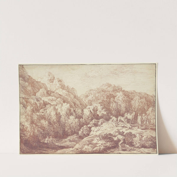 Berglandschaft mit Raubüberfall by Gaspard Dughet