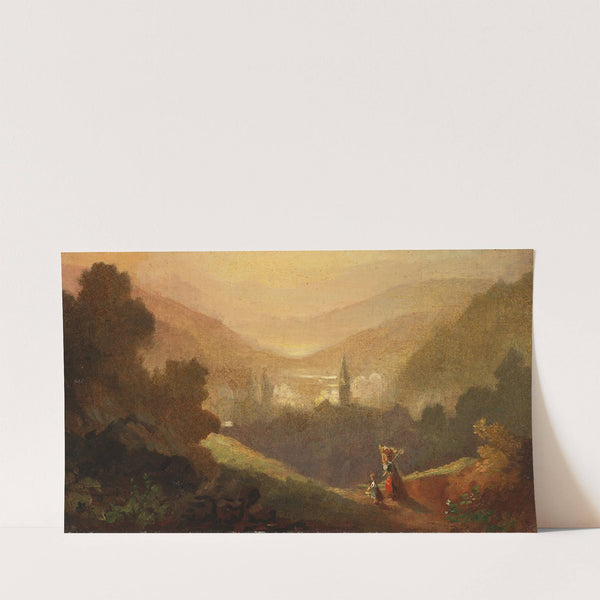 Berglandschaft mit Sennerin und Kind (1870) by Carl Spitzweg