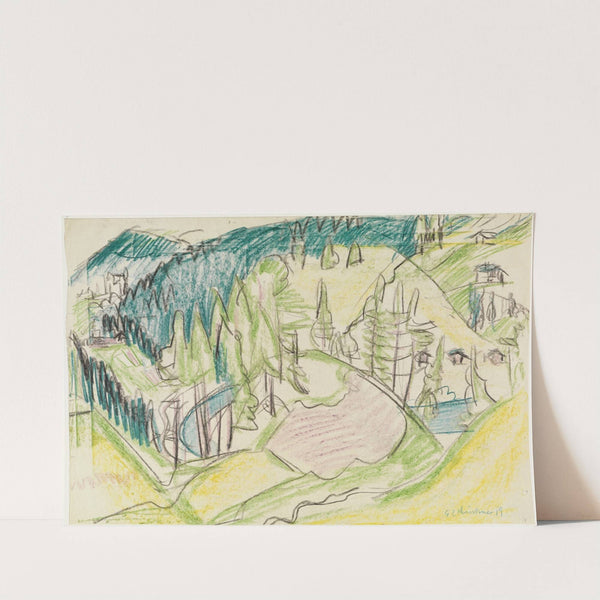 Berglandschaft mit Tannen by Ernst Ludwig Kirchner