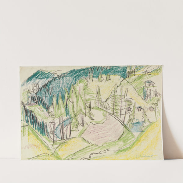 Berglandschaft mit Tannen (1919) by Ernst Ludwig Kirchner