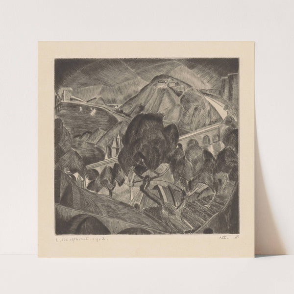 Berglandschap met aquaduct L’Aqueduc (1912) by Lodewijk Schelfhout