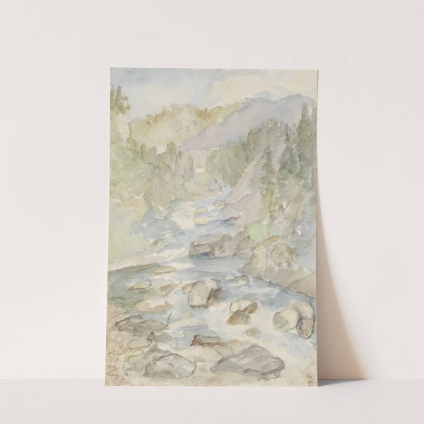 Berglandschap met beek by Jozef Israëls