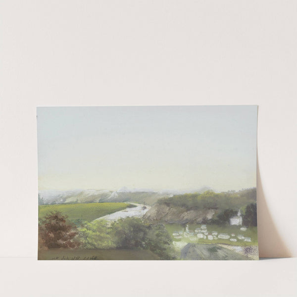 Berglandschap met een rivier by Jan Veth