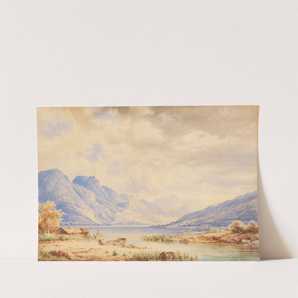 Bergsee mit Bootshaus by Anton Doll