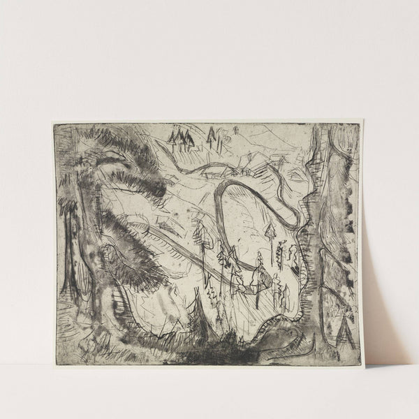 Bergweg, von oben gesehen by Ernst Ludwig Kirchner