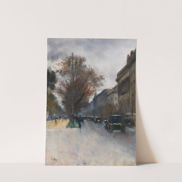 Berliner Straßenszene im Herbst (Hotel Adlon, Berlin) by Lesser Ury