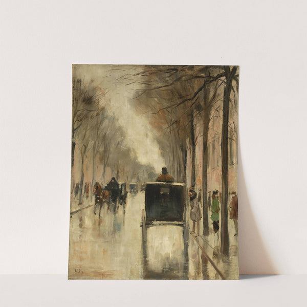 Berliner Straßenszene im Spätherbst by Lesser Ury