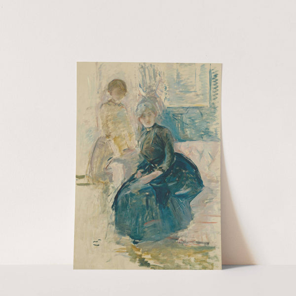 Berthe Morisot and her daughter in front of a window (1887) by Berthe Morisot