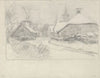 Besneeuwd dorpje