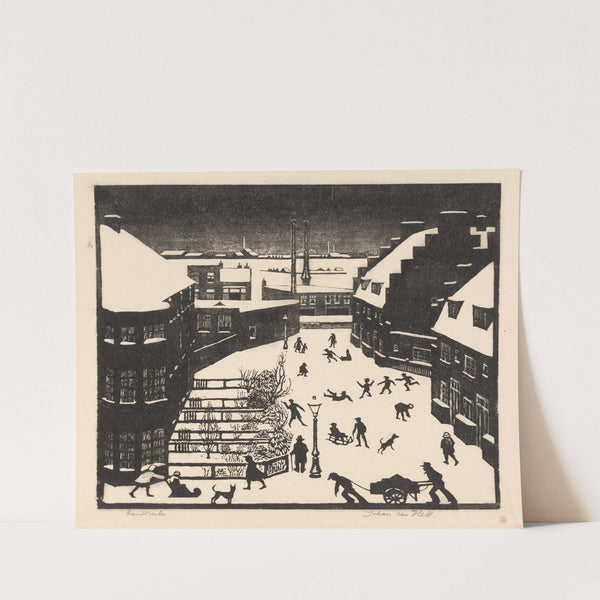 Besneeuwde stad (1904 - 1937) by Johan van Hell