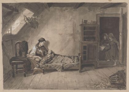 Besøk hos en fattig kone (1848)