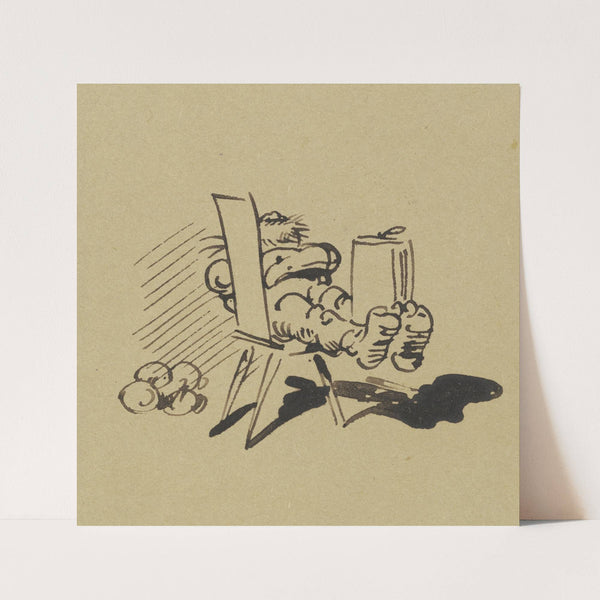 Besonders auch versäumt er nie ; Des Beines Muskelenergie (1871) by Wilhelm Busch