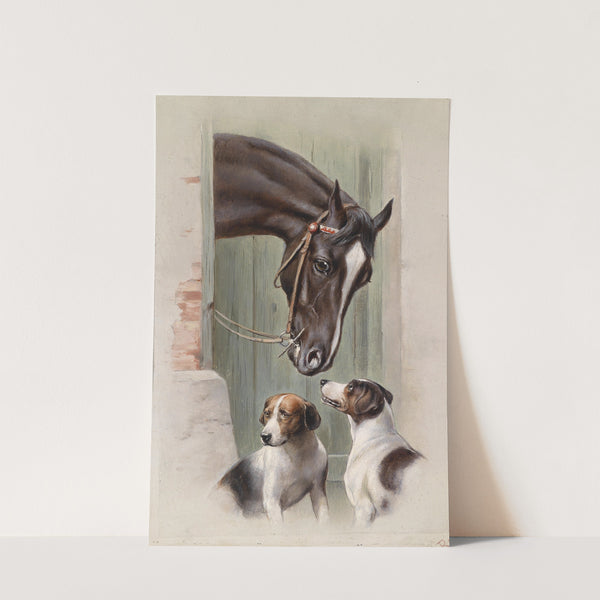 Besuch im Pferdestall by Carl Reichert