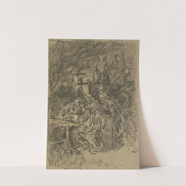 Betrunkener Bauer am Wirtstisch by Anton Burger