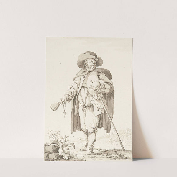 Bettler; Aussätziger mit Siechenklapper (1778) by Marquard Wocher