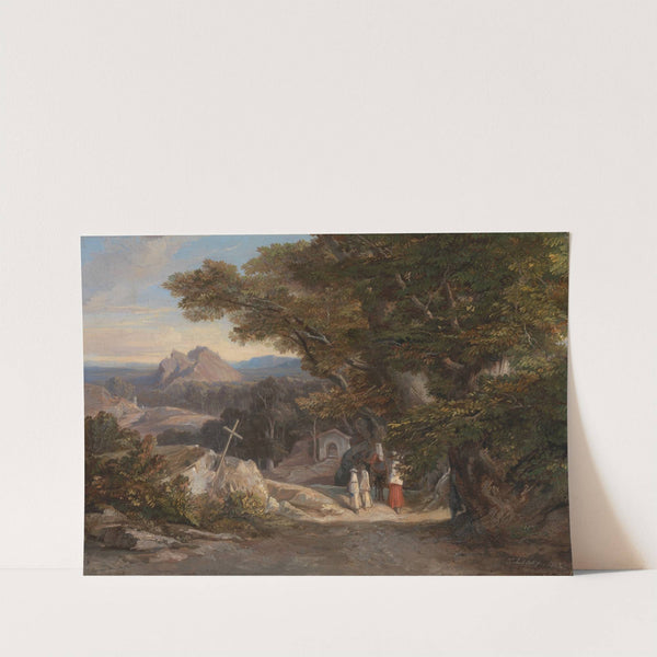 Between Olavano L'Civitella by Edward Lear