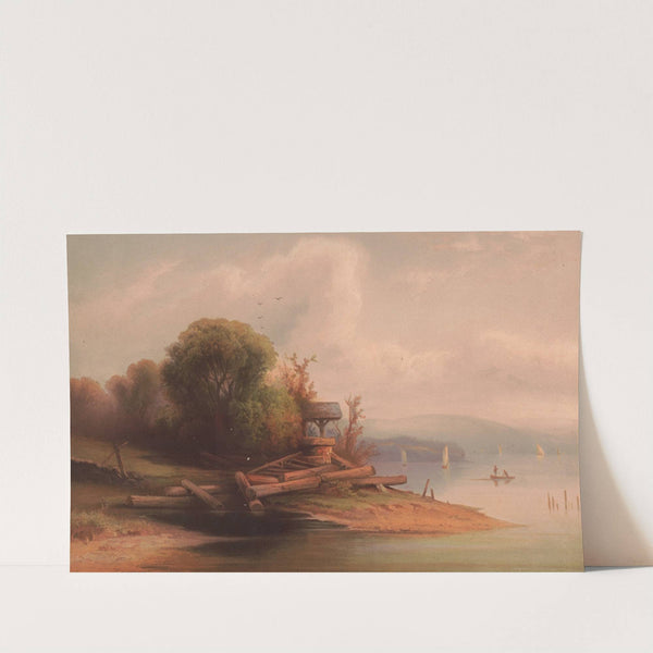 Beverly Dock, opposite West Point on the Hudson River (1871) by Edmund Foerster & Co.