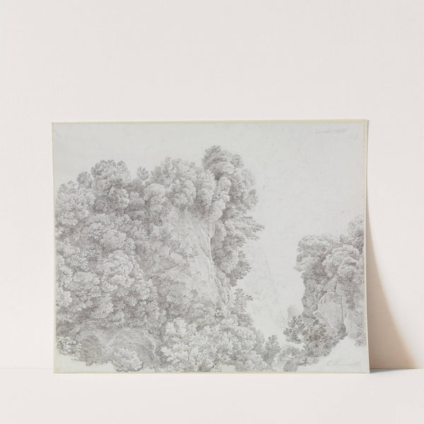 Bewaldete Felsen bei Tivoli by Carl Ludwig Frommel