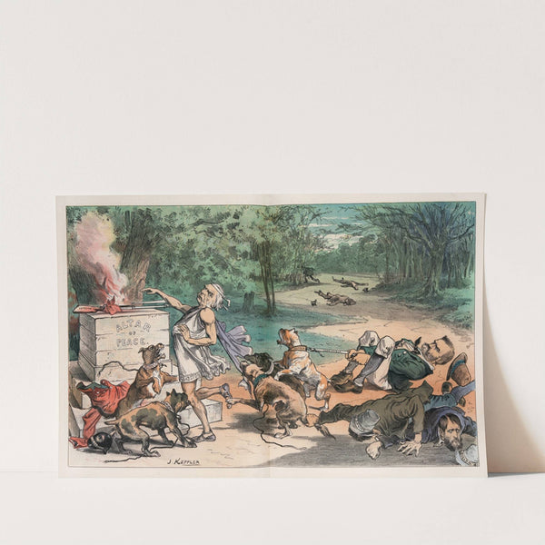 Beyond control (1882) by Joseph Ferdinand Keppler