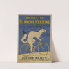 Bicyclette Blanche Hermine, sur pneu Hutchinson (1926) by Publicité Wall