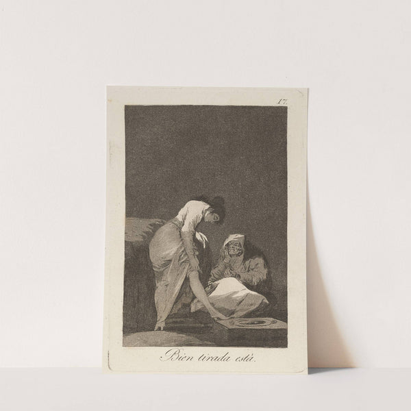 Bien tirada está. (It is nicely stretched.) (1796-1797) by Francisco de Goya
