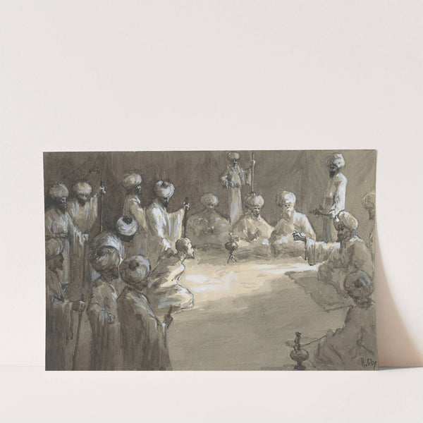 Bijeenkomst van mannen by H.C. Louwerse