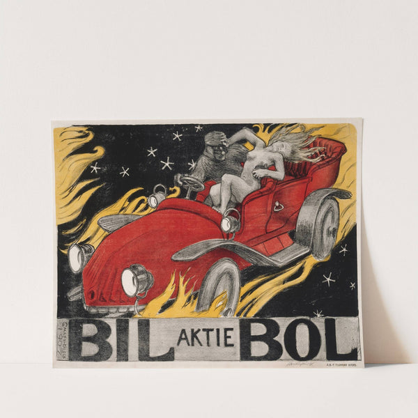Bil-Bol, Poster for an Automobile Retailer (1907) by Akseli Gallen-Kallela