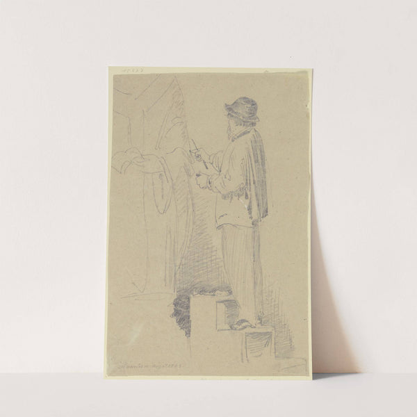 Bildhauer Schierholtz bei der Arbeit (ca 1863) by Wilhelm Busch