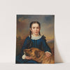 Bildnis der Baroness Trent-Turcati mit Hund by Elisabeth Modell