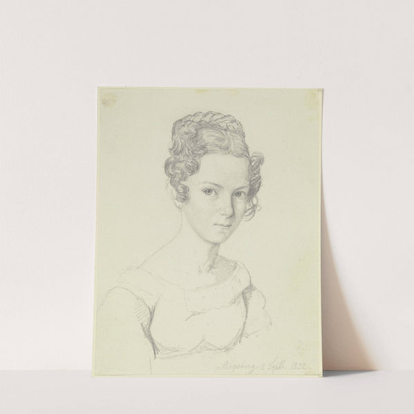 Bildnis der Schwester des Augsburger Tiermalers Moritz Rugendas by Nikolaus Hoff