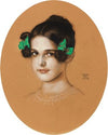 Bildnis der Tochter Mary mit grünen Schleifen (ca 1910)