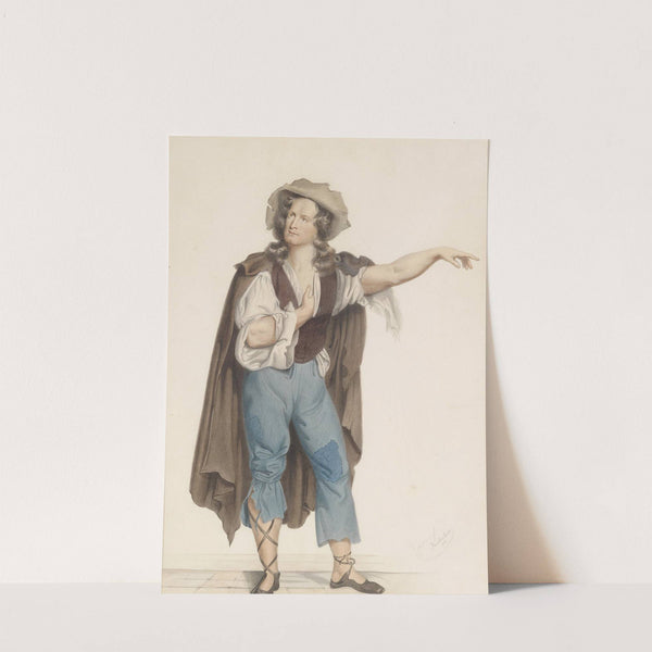 Bildnis des Burgschauspielers Baumeister in der Rolle des Rattenfängers von Hameln (1868) by Josef Kriehuber