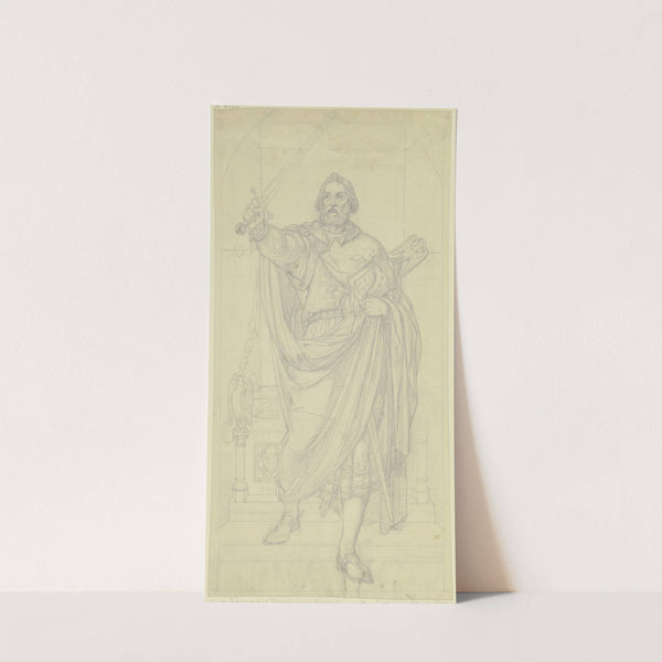 Bildnis des Königs Konrad III. für den Frankfurter Kaisersaal (ca 1839) by Ferdinand Fellner