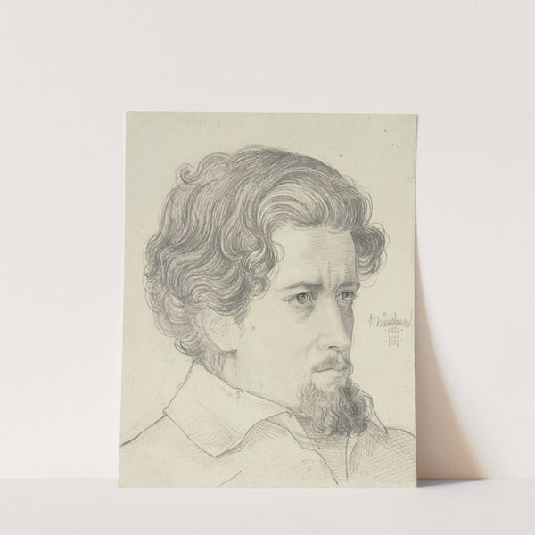 Bildnis des Kupferstechers Heinrich Merz by Carl Hoff