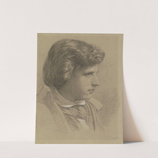 Bildnis des Malers Julius Hamel als Schüler des Städelschen Institutes im Profil nach rechts. by Philipp Winterwerb