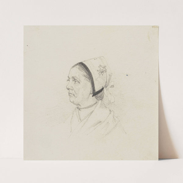 Bildnis einer alten Bäuerin nach links by Jakob Fürchtegott Dielmann